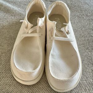 Mad Love Women’s White Slip On Shoes